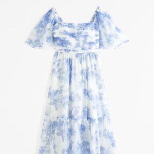 Abercrombie & Fitch Emerson Angel Floral Midi Dress